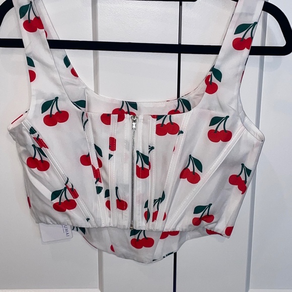 Floral Corset Crop Top - Picture 2 of 4